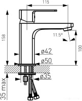Смеситель Ferro Alba VerdeLine BLB2VL