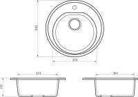 Кухонная мойка Berge BR-5200 (черный матовый)