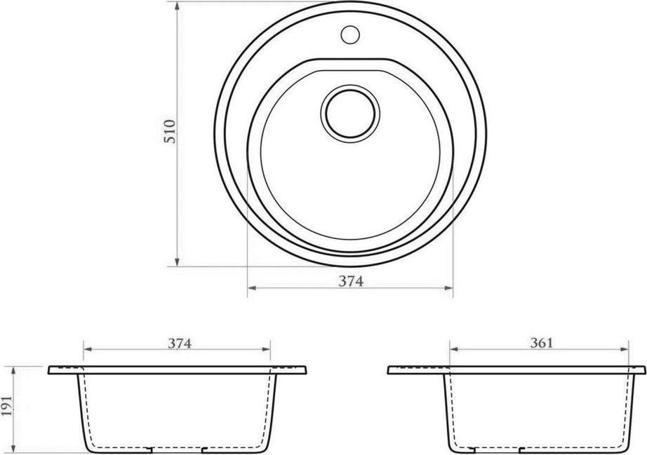 Кухонная мойка Berge BR-5200 (черный матовый)