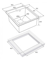 Кухонная мойка Paulmark PM214551-BS