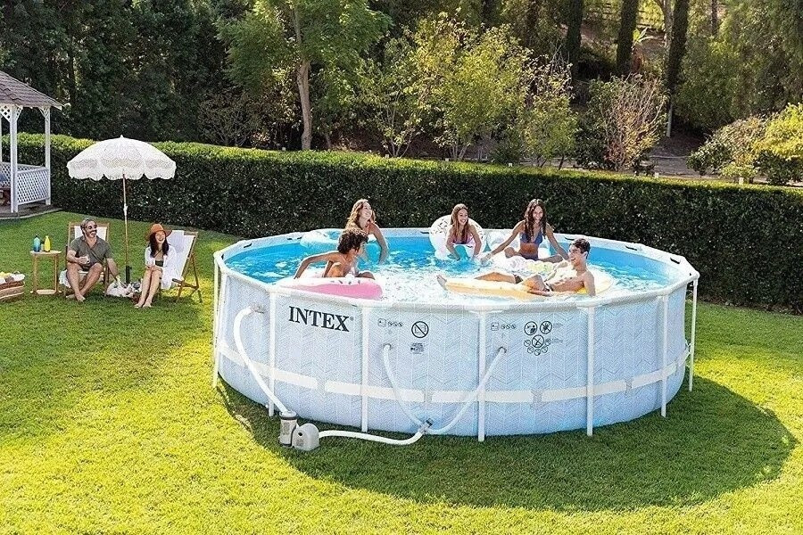 Бассейн INTEX Prism Frame Chevron 26746 (488х122)