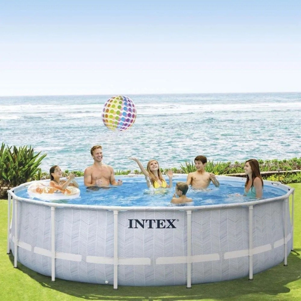 Бассейн INTEX Prism Frame Chevron 26746 (488х122)