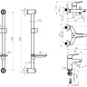 Смеситель Rubineta Uno-10 + Uno-18 + Varianta – Delta 625025