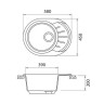 Кухонная мойка GranFest Rondo GF-R580L (черный)