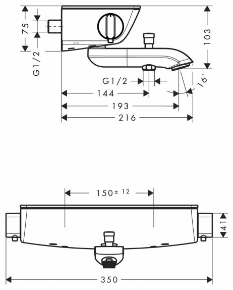 Смеситель Hansgrohe Ecostat 13141000