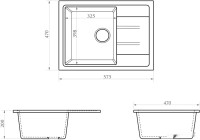 Кухонная мойка Berge BR-5850 (белый матовый)
