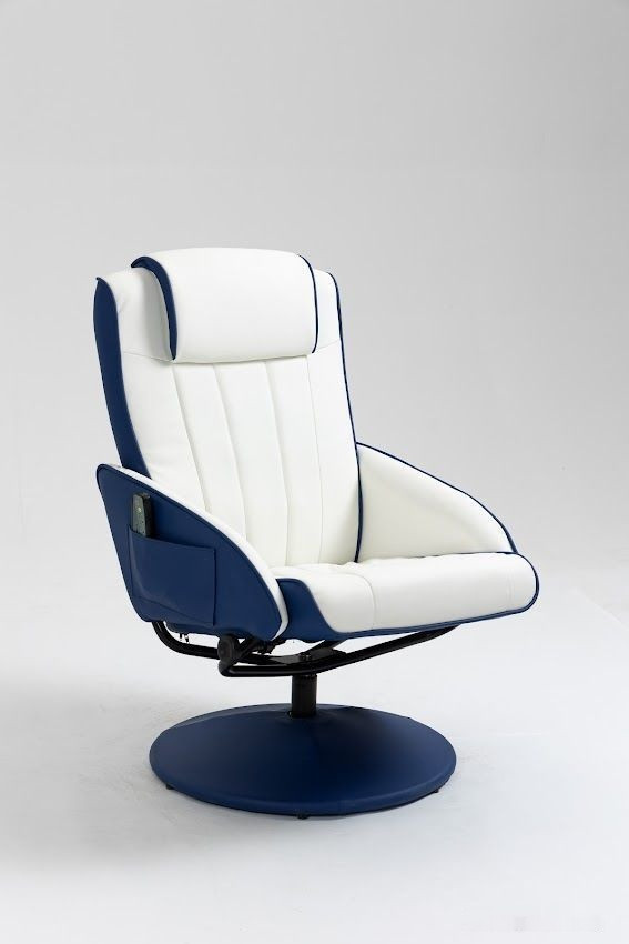 Массажное кресло Angioletto Barone Blu Bianco