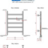 Полотенцесушитель Ростела Экспи Квадро V30 1/2" 5 перекладин 40x60 см (хром)