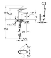 Смеситель Grohe Eurosmart Cosmopolitan 23125000