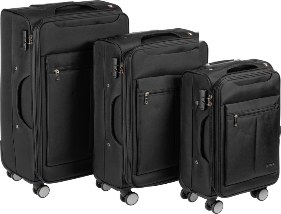 Чемодан Monza 8038# (L, черный)