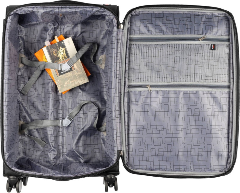 Чемодан Monza 8038# (L, черный)