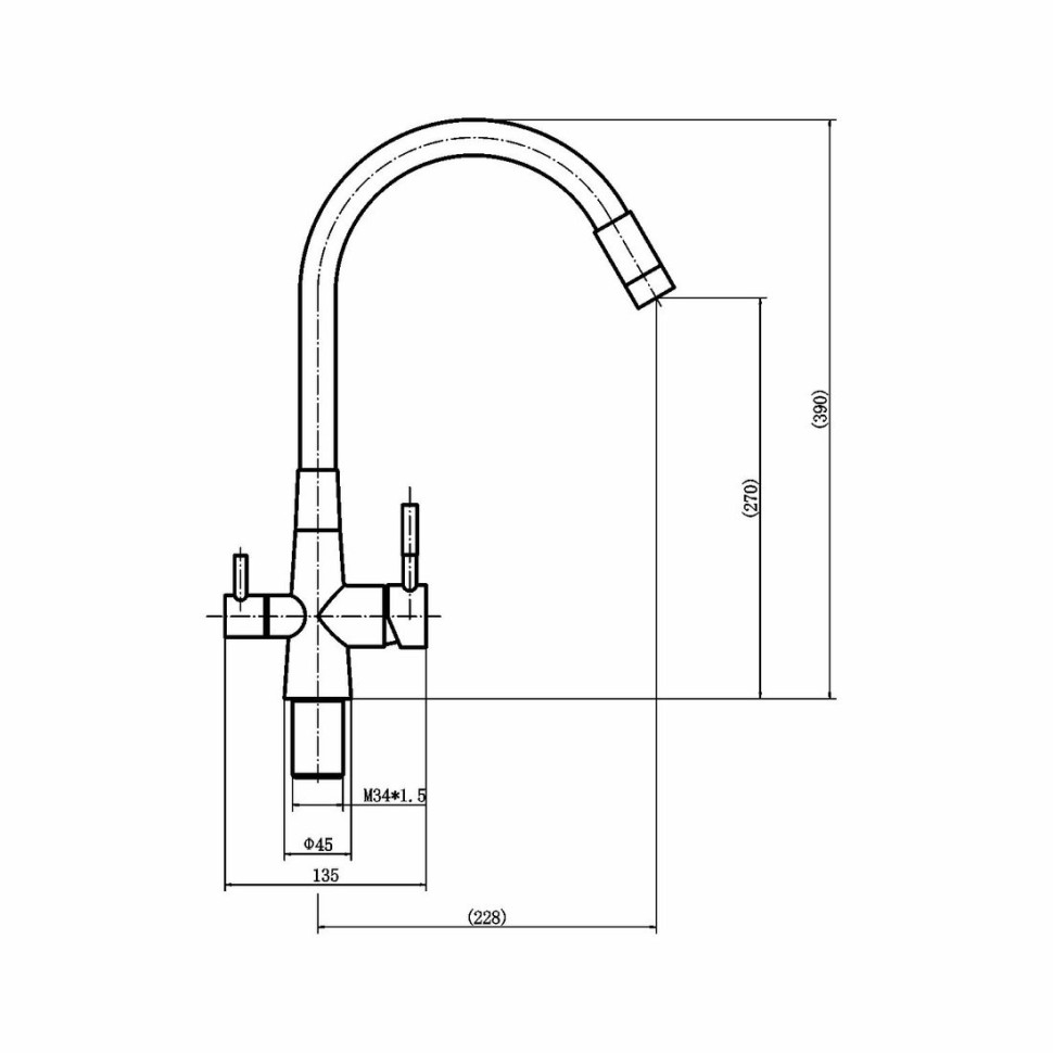 Смеситель Fashun A54029-7
