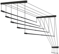 Сушилка для белья Comfort Alumin Потолочная 5 прутьев Black Style Telescop 120-200 см (алюминий)