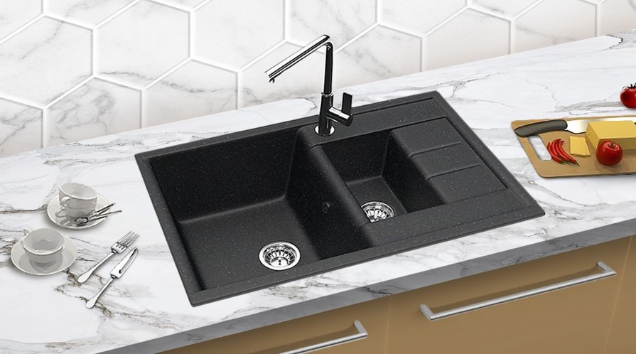 Кухонная мойка Berge BR-7612 (черный матовый)
