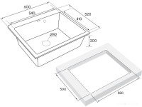 Кухонная мойка Paulmark Kante PM106052-WH