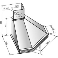 Вытяжка Elikor Форест 90П-650-П3Д бежевый/дуб кор