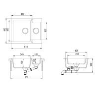 Кухонная мойка Teka CLIVO 60 S-TQ (Aluminium)