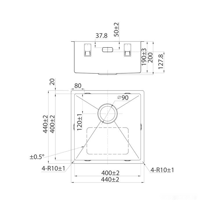 Кухонная мойка IDDIS Edifice EDI44G0i77