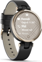 Умные часы Garmin Lily (кремово-золотистый, черный/кожаный ремешок)