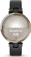 Умные часы Garmin Lily (кремово-золотистый, черный/кожаный ремешок)