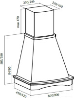 Вытяжка LEX Astoria 900 (белый)
