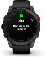 Умные часы Garmin Epix Sapphire Gen 2 (черный титан/черный)