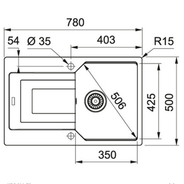 Кухонная мойка Franke UBG 611-78 (графит)