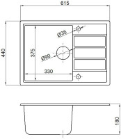 Кухонная мойка Marblan Recta R (серебристый)