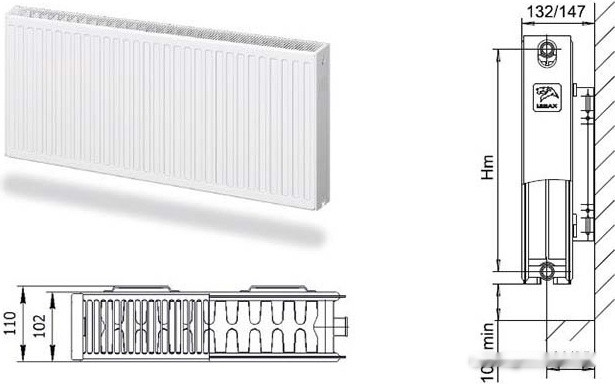 Радиатор Лемакс Compact 22 500x2000