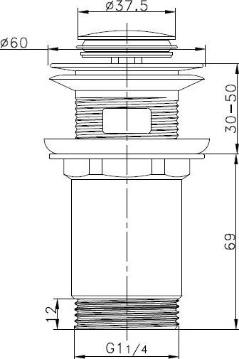 Умывальник Lauter 21441B + клапан 21190CH