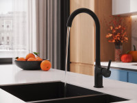 Смеситель Cersanit Elio однорычажный 68261 (черный)