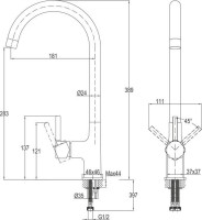 Смеситель Cersanit Elio однорычажный 68261 (черный)