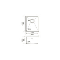 Кухонная мойка Omoikiri Taki 38-U/IF-IN