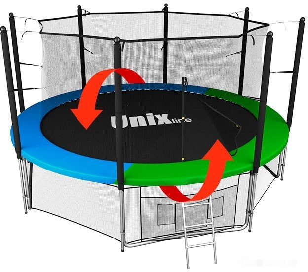Батут Unix Line Classic 14ft inside (синий/зеленый)