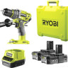 Дрель-шуруповерт Ryobi R18PD7-220B 5133004295 (с 2-мя АКБ, кейс)