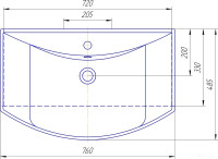 Умывальник Kirovit Стиль 750