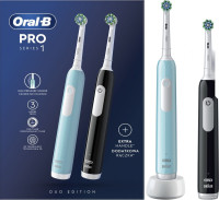 Электрическая зубная щетка Oral-B Pro Series 1 D305.523.3H (2 шт, черный/бирюзовый)