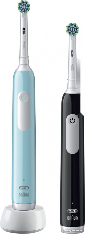 Электрическая зубная щетка Oral-B Pro Series 1 D305.523.3H (2 шт, черный/бирюзовый)