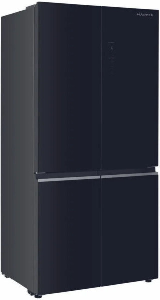 Холодильник с морозильником HARPER RH6966BW (black glass)