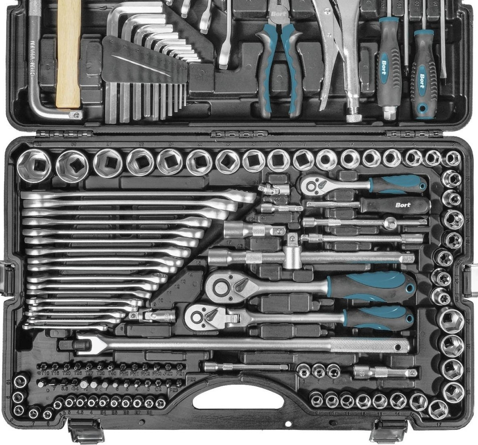 Универсальный набор инструментов BORT BTK-142 (142 предмета)