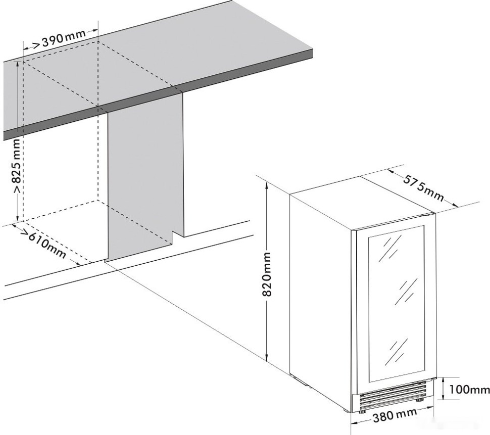 Винный шкаф Cellar Private CP027-2TBH со скрытой ручкой