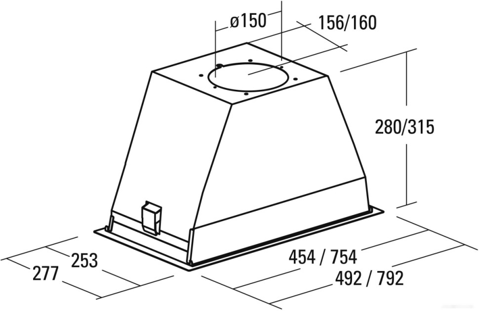 Вытяжка CATA GT Plus 75 X/M