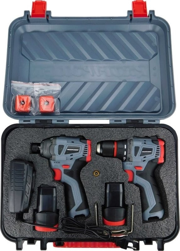 Profipower ProfiSet 2A16 E0227 (шуруповерт, винтоверт, 2 АКБ, кейс)