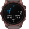 Умные часы Garmin Fenix 7S Sapphire Solar 42 мм (темно-бронзовый титан/сланцевый)