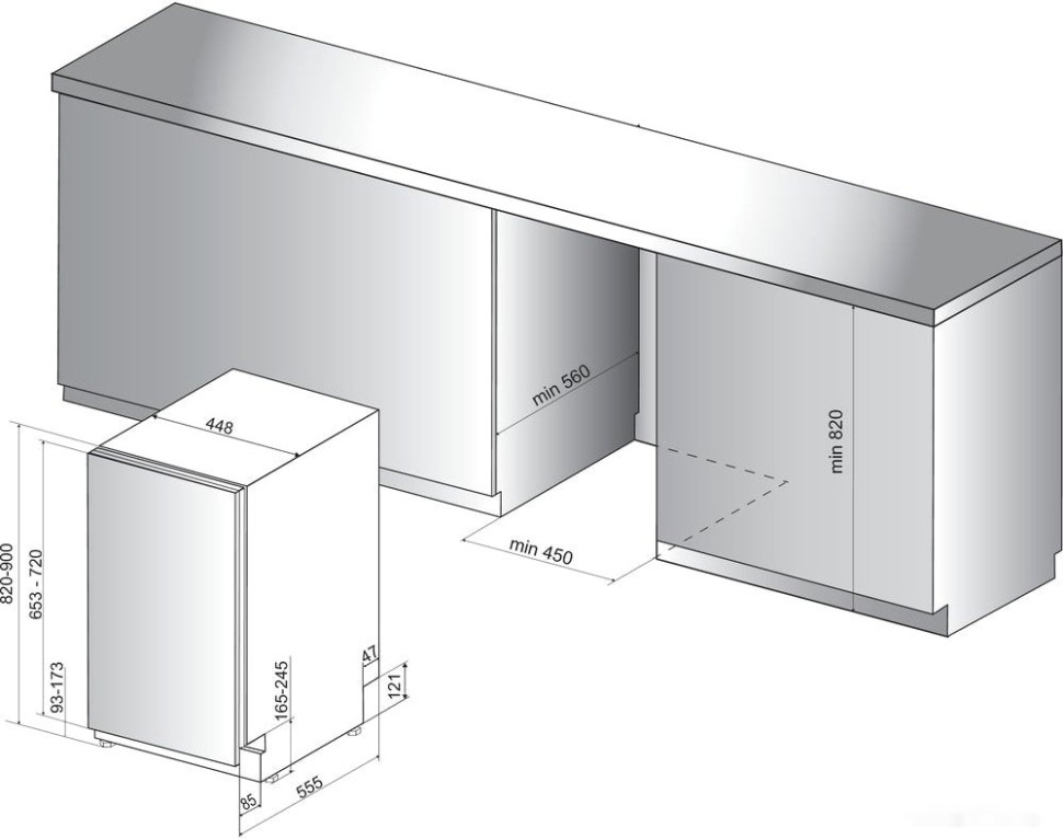 Посудомоечная машина Hotpoint-Ariston HSIC 3T127 C