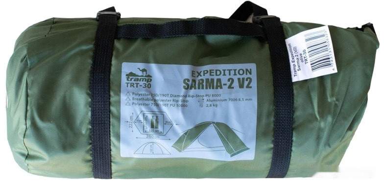 Палатка Tramp Sarma 2 v2 (зеленый)