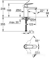 Смеситель Grohe Eurosmart Cosmopolitan 23327KW0 (черный)