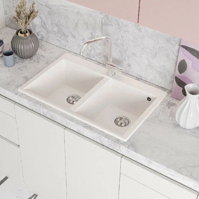 Кухонная мойка Polygran Brig 790 (белый хлопок)