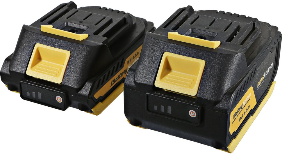 Ударная дрель-шуруповерт Hanskonner HCD18165BLI (с 2-мя АКБ, кейс)