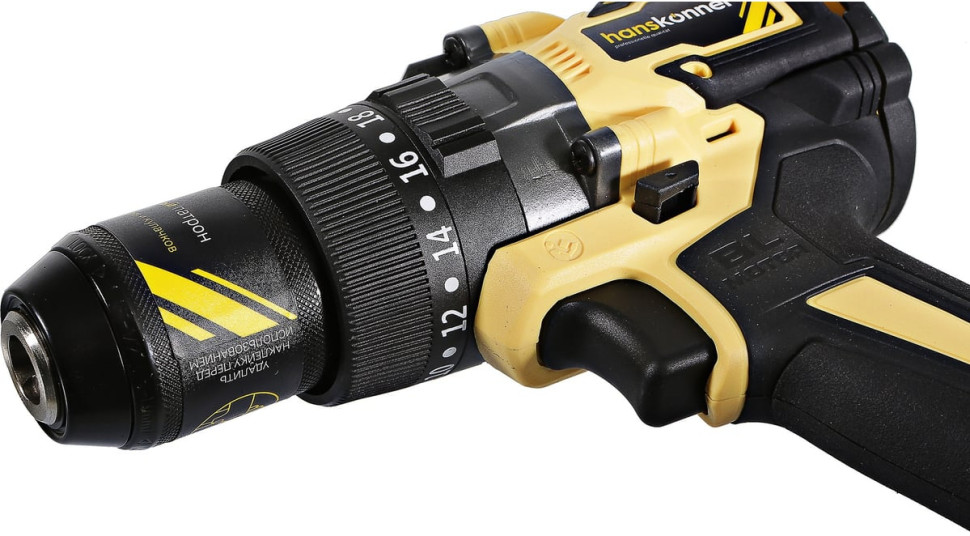 Ударная дрель-шуруповерт Hanskonner HCD18165BLI (с 2-мя АКБ, кейс)